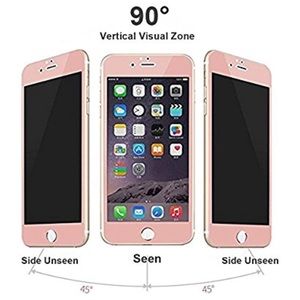 iPhone 6S pink privacy glass screen protector